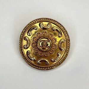 Vintage Auth Chanel Button Gold CC 28mm